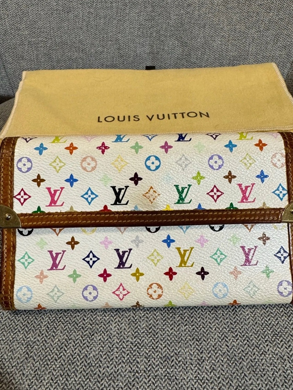 MAKE OFFER Louis Vuitton MURAKAMI White Multicolor Monogram Wallet